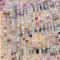 Prix de gros Bracelet personnalisé Cube perles de fluorite naturelle à facettes