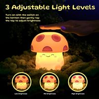 Tsinye champignon lampe Dimmable nuit lampe LED Squishy veilleuse pour enfants sommeil chevet tactile Silicone lampe Unique dortoir décor