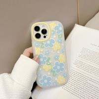Coque de téléphone transparente à motif floral peint à l'huile, design intégral pour iPhone 18, 17 Pro Max, 16, 15, 14, X, 8P, style féminin