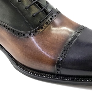 Chaussures pour hommes en cuir véritable faites à la main, design original de marque, logo personnalisé, design bicolore de haute qualité, hiver 2025 - Product Image 6