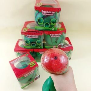 For Bestseller Large Squishy Rubber Watermelon Strawberry Squeeze Toys Realistic Fruit Stress-relief Balls Popping <b>Beads</b> - Product Image 3