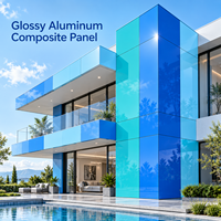 Panneau composite en aluminium brillant 4 mm 4x8 pieds, revêtement PE blanc, panneau ACM pour revêtement de meubles de cuisine