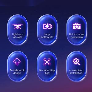 STARTRC 2 пары, малошумный реквизит, светящиеся лопасти, разноцветные светодиодные мигающие пропеллеры, кольцо для DJI Mini 4 Pro, аксессуары для дрона - Product Image 2