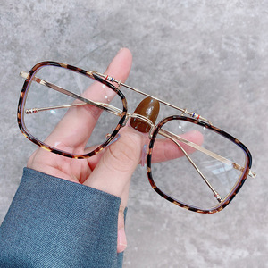 Monture de lunettes rectangulaire de style coréen YC5138-B2, monture intégrale, protection anti-lumière bleue, unisexe, adultes, verres plats - Product Image 4