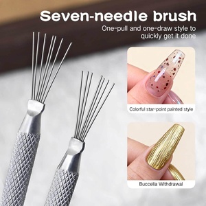 Stylo à 7 <span class=keywords><strong>pointes</strong></span> multifonctionnel pour dessin au trait 3D, design inspiré du Japon, gel pour nail art, vente en gros pour salons de manucure - Product Image 2