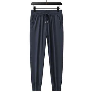 Pantalones de Seda Fría para Hombre, Estilo Verano, Delgados, Deportivos, Tallas Grandes, Pantalones con Aire Acondicionado, Leggings Casuales para Exteriores - Product Image 1