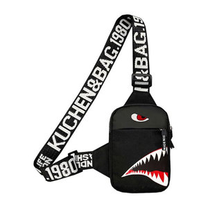 Tubarão <span class=keywords><strong>Men</strong></span>'s Casual Peito Pack Esportes Pequena Mochila Mini Telefone Móvel Ombro Messenger <span class=keywords><strong>Bag</strong></span> - Product Image 1