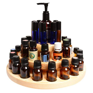 Solid Wood Essential Oil Rack Rectangle Multi Layer Storage <b>Shelf</b> For <b>Desktop</b> Organizer - Product Image 2