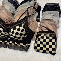 Sujetador push-up de estilo puro con pedrería, inalámbrico, para realzar el busto pequeño, con soporte para el pecho, diseño para mujer