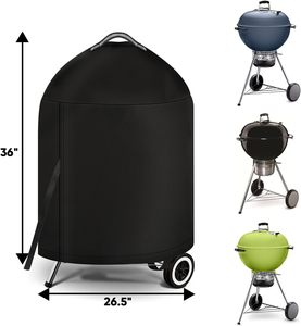 Cubierta de parrilla de forma redonda Cubierta de barbacoa impermeable resistente para <span class=keywords><strong>Weber</strong></span> Hervidor de carbón de <span class=keywords><strong>22</strong></span> pulgadas- - Product Image 2