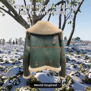 Uniforme de baseball américain personnalisable pour hommes, veste varsity doublée en polaire pour l'hiver, haut décontracté imprimé et brodé avec fermeture éclair et boutons - Product Image 2