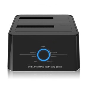 Docking Station USB 3.0 a SATA per HDD, Dock Esterno a Doppio Alloggiamento con Funzione di Clonazione Offline per HDD SATA da 2.5\"/3.5\" - Product Image 2