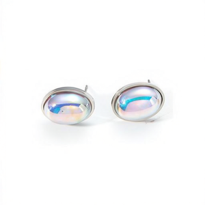 ต่างหูแฟชั่นทรงรี สแตนเลส 316L ชุบทอง PVD ทนทาน เป็นมิตรต่อสิ่งแวดล้อม - Product Image 2