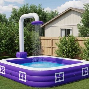Piscina Inflable de PVC Azul para Exteriores, para Adultos y Niños, Piscina Familiar Elevada sobre el Suelo para Niños, Entretenimiento - Product Image 5