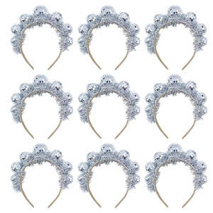 Diademas de Bola de <span class=keywords><strong>Discoteca</strong></span> Personalizadas al por Mayor, Accesorios para el Cabello con Espejos para Fiestas Retro de los 70, Despedidas de Soltera y Festivales, Venta al por Mayor - Product Image 1