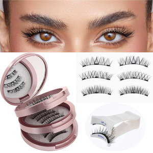 ชุดต่อขน<span class=keywords><strong>ต</strong></span>าปลอมแบบแม่เหล็ก OEM ODM ขายส่ง ทำมือ ใช้ซ้ำได้ นุ่ม ฟู  น้ำหนักเบา คุณภาพสูง - Product Image 3