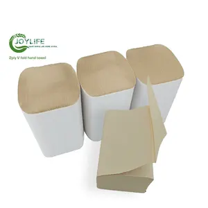 กระดาษเช็ดมือกระดาษเช็ดมือแบบพับเป็น V ผ้าเช็ดตัวกระดาษทิชชู่เช็ดมือขายส่ง