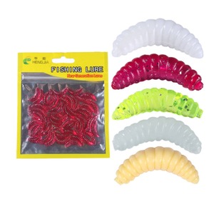 Bán Buôn So106 2Cm 0.4G 50 cái/túi Nhân Tạo Mềm Nhựa Mồi Bánh Mì Bug Worm <span class=keywords><strong>Grub</strong></span> Hình Dạng Mồi Câu Cá - Product Image 1