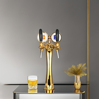Tour de bière en acier inoxydable doré de petite taille Distributeur de jus 3L avec médaillons pour les fêtes et les clubs