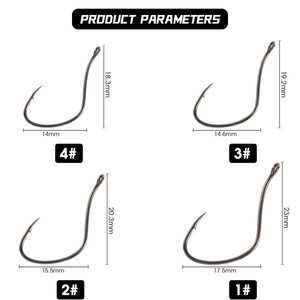 Top Right 9160 100 cái/túi Thép Carbon Cao Wacky Worm Móc Rộng Khoảng Cách Bù Đắp Giàn Khoan Chống Ăn Mòn Siêu Mạnh Mẽ Thu Hút Sông <span class=keywords><strong>Trout</strong></span> - Product Image 2