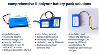 Pack de batteries lithium-ion OEM 3,7 V 702275 2P1S 2400 mAh, rechargeable, en série et en parallèle multiples, pour l'électronique