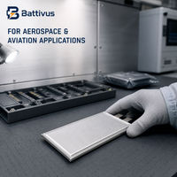 Battivus SA03 11840mAh 3.4V 40.26Wh 400Wh/kg NMC Sel Baterai Li Ion Polimer Isi Ulang Tipe Pouch 1C 3C Pulse untuk Dirgantara Penerbangan UAV