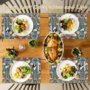 مفارش طاولة بنمط زهري بأفضل سعر، مفارش عالية الجودة للديكور، مفارش طاولة مقاومة للماء من البلاستيك PP - Product Image 2