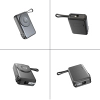 Nouveauté 2026 : Chargeur portable 10000mAh PD20W 35W avec câble rétractable, batterie externe à charge rapide personnalisée