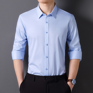 <span class=keywords><strong>Camicia</strong></span> a Maniche Lunghe da <span class=keywords><strong>Uomo</strong></span> in Tessuto Traspirante, Slim Fit, Senza Stiratura, Professionale, Formale, Bianca - Product Image 2