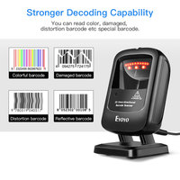 Eyoyo EY-2200 – Scanner de codes à barres de bureau 2D, haute précision, longue portée, USB filaire, PDF417 QR, pour supermarché, centre commercial