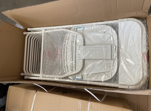 Venta al por mayor de peso ligero portátil al aire libre alquiler banquete boda fiesta plástico blanco sillas plegables - Product Image 4