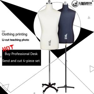 Vestido de <span class=keywords><strong>costura</strong></span> ajustable de medio cuerpo barato para modista, espuma para uso en enseñanza, maniquí de sastrería, sastre de alta <span class=keywords><strong>costura</strong></span> Masculino - Product Image 4