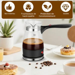 Cafetière turque traditionnelle en verre vintage de 500 ml, écologique, certifiée CE, bouilloire électrique pour la maison - Product Image 2