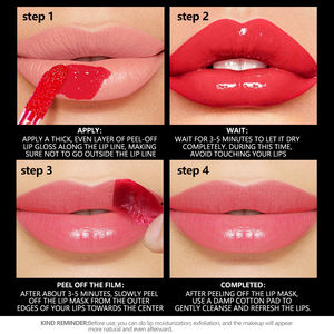 Teinte à lèvres peel-off longue tenue, mat, effet tatouage, haute pigmentation, best-seller, baume à lèvres, vente en gros - Product Image 6