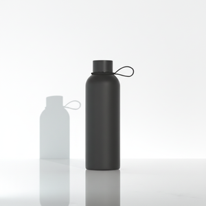 Botella de Agua de Acero Inoxidable 18/8 de 40 oz, Sublimable, Negra Mate, con Tapa, Aislamiento Térmico Ecológico, Tipo Pajita, Diseño de Dibujos Animados - Product Image 1