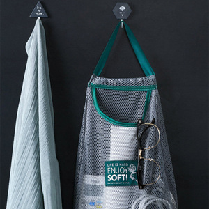 Multifunctional Mesh <b>Storage</b> Bag <b>For</b> Garlic Ginger Vegetables Breathable <b>Kitchen</b> Wall Mounted Rectangle Polyester - Product Image 2