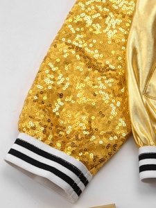 Chaqueta Metálica para Baile de Salón Latino para Niñas de 6 a 16 Años, Ropa Exterior para Hip-Hop, Baile Callejero, Competencia, Fiesta, Ropa de Baile Hip Hop - Product Image 5