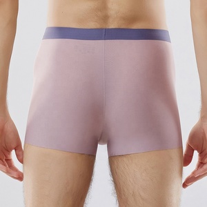YXKISSY OEM ODM hombres breve ropa interior antibacteriana calzoncillos sin costuras fino desnudo alto estiramiento cómodo transpirable Boxers - Product Image 2