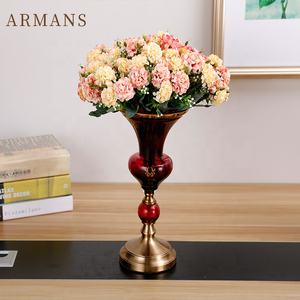 Di lusso vintage creativo decorazione della casa di vetro vaso di ferro vaso di fiori - Product Image 6