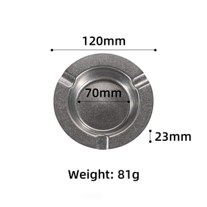Zilver verguld rookasbak vintage luxe stijl lasergegraveerd reliëf LOGO op maat gemaakte metalen sigarenasbak met LOGO - Product Image 3