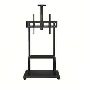 ขาตั้งทีวีเคลื่อนที่แบบมีล้อ ผลิตจา<span class=keywords><strong>ก</strong></span>เหล็<span class=keywords><strong>ก</strong></span>แผ่นรีดเย็นสีดำ คุณภาพ<span class=keywords><strong>สูง</strong></span> ขนาด<span class=keywords><strong>สูง</strong></span>สุด 65 <span class=keywords><strong>นิ้ว</strong></span> พร้อมชั้นวาง - Product Image 5