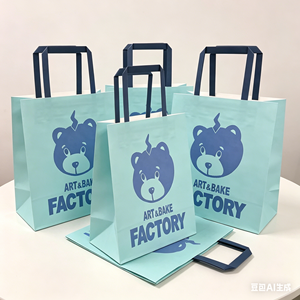 Bolsa de Papel Blanca o Marrón para Comida para Llevar de Restaurante, con Asas Retorcidas, Personalizable con su Logotipo, Precio de Fábrica - Product Image 2
