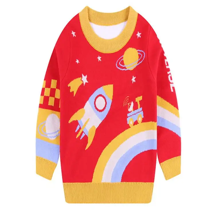बच्चे फैशन के कपड़े थोक बच्चों बच्चे स्वेटर इंद्रधनुष बुना हुआ स्वेटर शरद ऋतु सर्दियों कार्टून पशु लड़कों लड़कियों स्वेटर