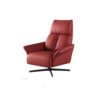 Fauteuil inclinable pivotant en cuir moderne, confortable et rotatif
