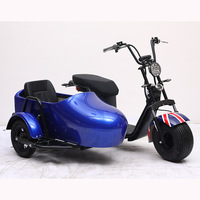 Scooter électrique Sidecar 4000W, pneus larges, GPS, étanche, pliable, batterie lithium, longue autonomie, 50 km/h, adulte, pour chien