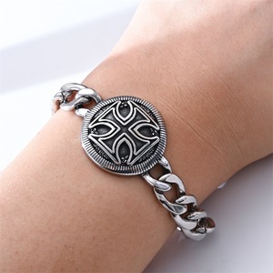 Bracelets en argent tibétain unisexe, style punk rock, motif croix, bijoux pour hommes et femmes, accessoire de mode - Product Image 3