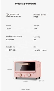 Horno Tostador Eléctrico Mini Portátil de 10 Litros para Hornear, Gran Oferta - Product Image 6