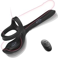 Anneau vibrant en silicone à verrouillage électrique télécommandé, étanche IPX7, alimentation USB, 10 modes de vibration