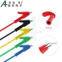 JIALUN Test Leads Cable with Alligator Clip 4MM Stackable Banana Plug for Power Electrical Testing