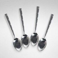 Lot de cuillères miroir en acier inoxydable 18/0, design ergonomique, robustes, pour la restauration, les cantines et les services alimentaires (vente en gros)